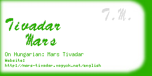 tivadar mars business card